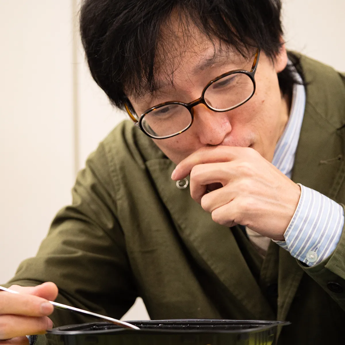 ボロネーゼを噛みしめる大北